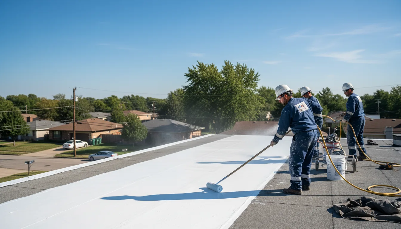 Commercial roof coating in Paoli, OK near me